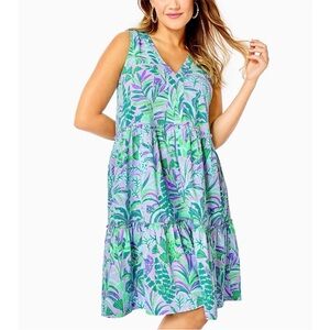 Lilly Pulitzer Lorina Swing Dress SZ XS Purple Iris On The Chase
